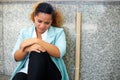 African American female engineers are feeling sad and disappointed Royalty Free Stock Photo