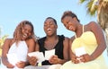 African American Friends Outdoors Laughing Royalty Free Stock Photo