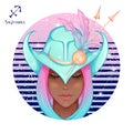 African american girl Sagittarius Royalty Free Stock Photo