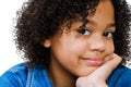 African-American Girl Smirking Royalty Free Stock Photo