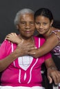 African American grandmother with her granddaughter