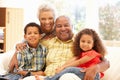 African American grandparents and grandchildren Royalty Free Stock Photo