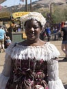 African American Lady wearing traditional victorian fashion
