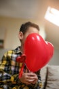 African American little boy. Boy with balloon. Royalty Free Stock Photo