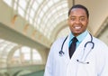 African American Male Doctor Inside Hospital Office