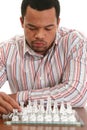 African American Male Playing Chess