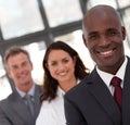 African American Man Business leading a team Royalty Free Stock Photo