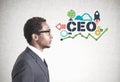 African American man glasses, CEO