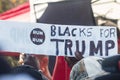 African American holds Blacks for Trump sign outside Atlanta jail