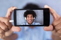 African American man taking selfie Royalty Free Stock Photo