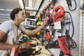 African American man working in an electronics store Royalty Free Stock Photo