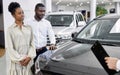 African american married couple came to look at car for future purchase