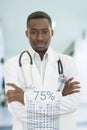 African-American Medical doctor man in modern hospital Royalty Free Stock Photo