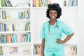 African american medical student or young nurse with copy space Royalty Free Stock Photo