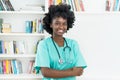 African american medical student or young nurse at work Royalty Free Stock Photo