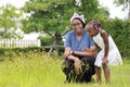 African American mother and daughter enjoy spending time together in the park at summer time