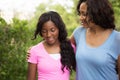 African American mother and her daugher. Royalty Free Stock Photo