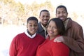 African American mother and her teenage sons. Royalty Free Stock Photo