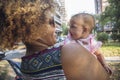 African american mother kisses baby Royalty Free Stock Photo