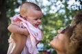 African american mother kisses baby Royalty Free Stock Photo