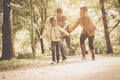 African American parents catching their daughter Royalty Free Stock Photo