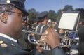 African-American Playing Trumpet, Columbus Day Parade, New York City, New York
