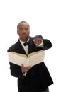 African American preacher giving sermon Royalty Free Stock Photo