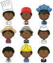 African-American professional people avatars