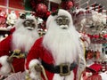 African American Santa Claus Christmas decorations for sale at a department store Royalty Free Stock Photo