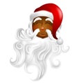 African American Santa Claus Head Royalty Free Stock Photo