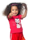 African american small girl pointing to the camera Royalty Free Stock Photo