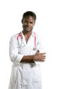 African american stethoscope isolated doctor Royalty Free Stock Photo