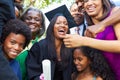 African American Student Celebrates Graduation Royalty Free Stock Photo