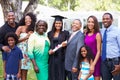 African American Student Celebrates Graduation