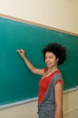 African american student in classroom Royalty Free Stock Photo