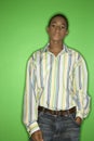 African-American teen boy portrait. Royalty Free Stock Photo