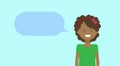 African American Teenage Girl Happy Smiling With Chat Bubble Young Woman Diverse Royalty Free Stock Photo