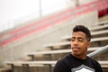 African American teenager in deep thought. Royalty Free Stock Photo