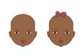 African American twins boy and girl. Royalty Free Stock Photo
