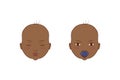 African American twins boys. Vector illustration design Royalty Free Stock Photo