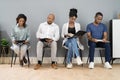 African American Unemployed Job Applicants Waiting Royalty Free Stock Photo