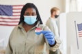 African-American Voter in Pandemic Royalty Free Stock Photo
