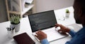 African American Web Developer Programmer Royalty Free Stock Photo