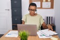 African american woman call center agent working at office Royalty Free Stock Photo