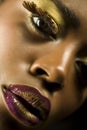 African American Woman With Highfashion Makeup Royalty Free Stock Photo