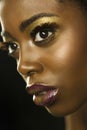 African American Woman With Highfashion Makeup Royalty Free Stock Photo