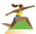 African-American woman is a long jumper