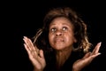 African american woman praying