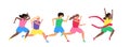 African american woman runner crossing finish line women athletic run  sprint race competition Royalty Free Stock Photo