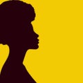 African American woman. Silhouette of a young girl. Vector illustration Royalty Free Stock Photo